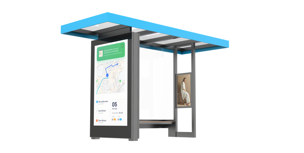 Parada simple de metal